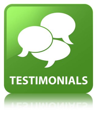 Görüşler (yorum simgesi) yumuşak yeşil kare düğme