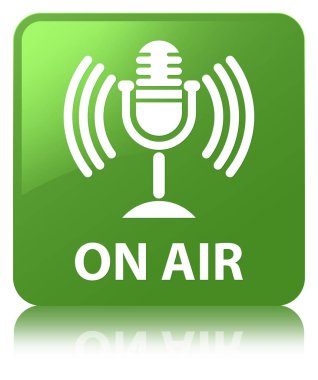 Hava (mikrofon simgesi) yumuşak yeşil kare düğmesini