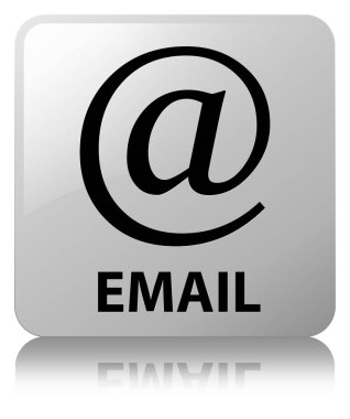 E-posta (adresi simgesi) beyaz kare düğme