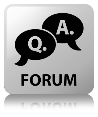 Forum (soru cevap balonu simgesinin) beyaz kare düğme