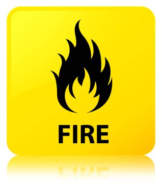Yangın sarı kare düğme