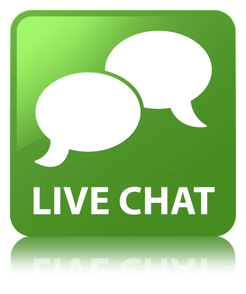 Live chat soft green square button