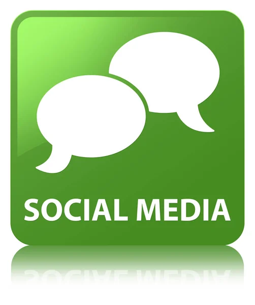 Social media (chat bubble icon) soft green square button