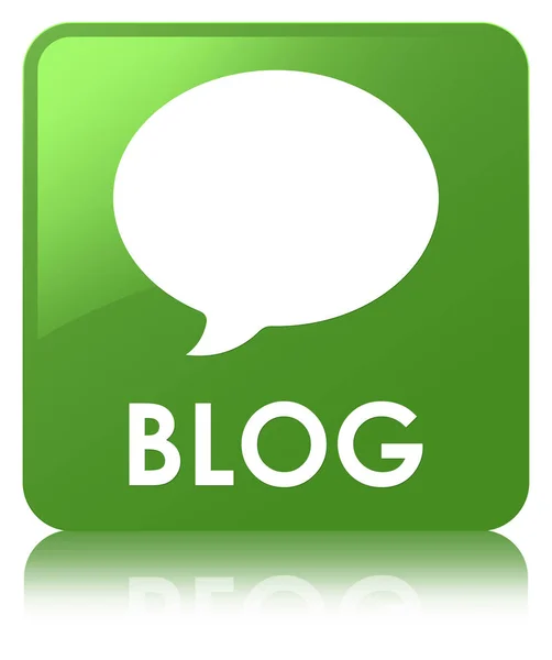 Blog (conversation icon) soft green square button