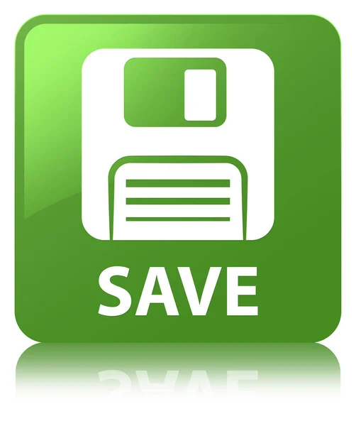 Save (floppy disk icon) soft green square button