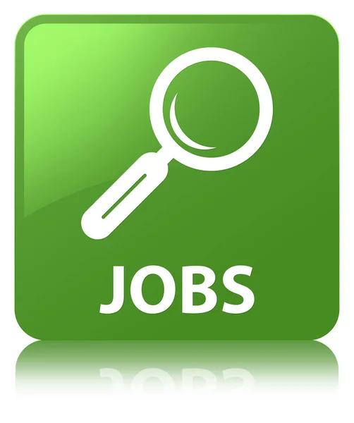 Μαλακό πράσινο τετράγωνο κουμπί θέσεις εργασίας — Φωτογραφία Αρχείου