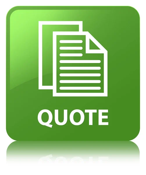 Quote (document pages icon) soft green square button