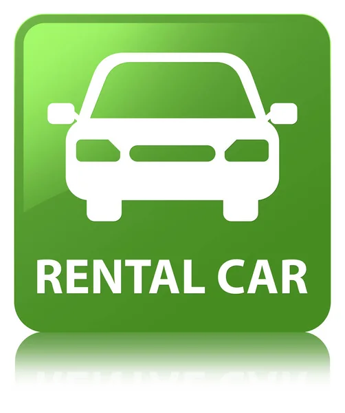 Rental car soft green square button — Stock Photo, Image