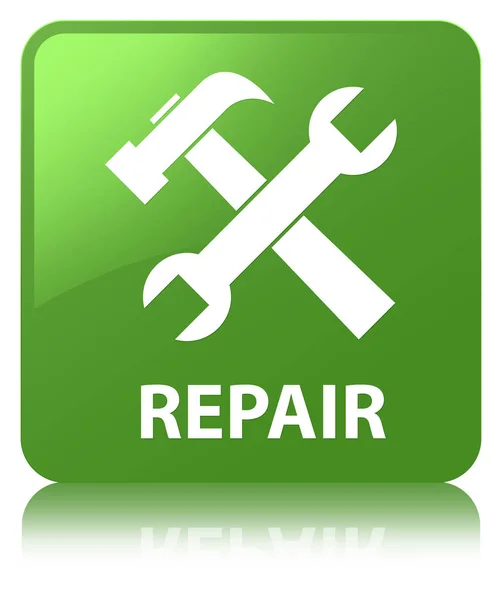 Reparatur (Werkzeugsymbol) weicher grüner quadratischer Knopf — Stockfoto