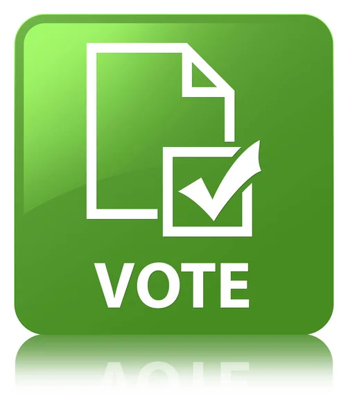 Vote (survey icon) soft green square button