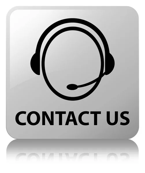 Contact us (customer care icon) white square button