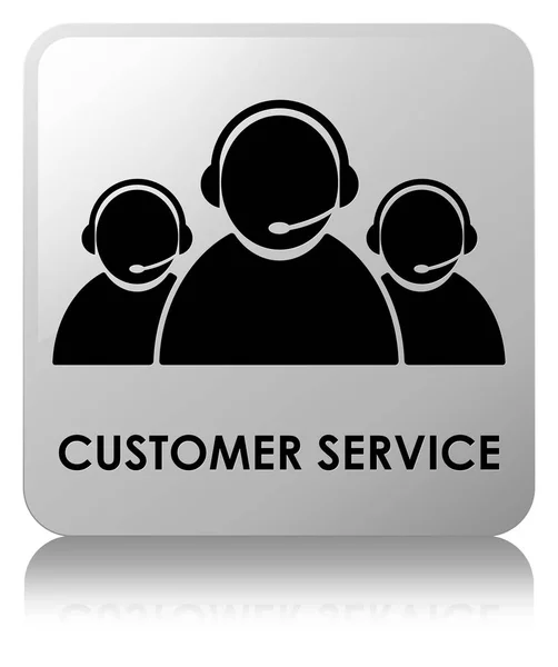 Customer service (team icon) white square button