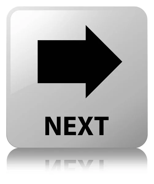 Next white square button — Stock Photo, Image