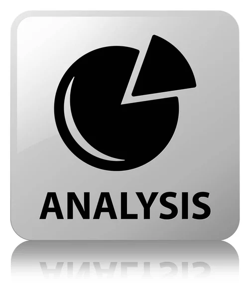 Przycisk □ analizy (ikonę wykresu) biały — Zdjęcie stockowe