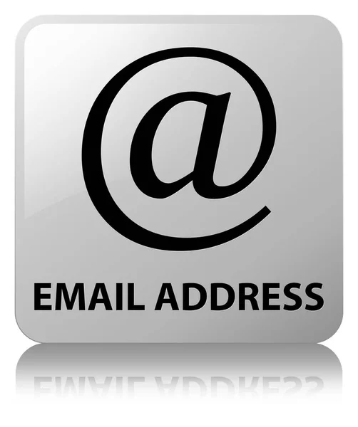 E-Mail Adresse weißer quadratischer Knopf — Stockfoto