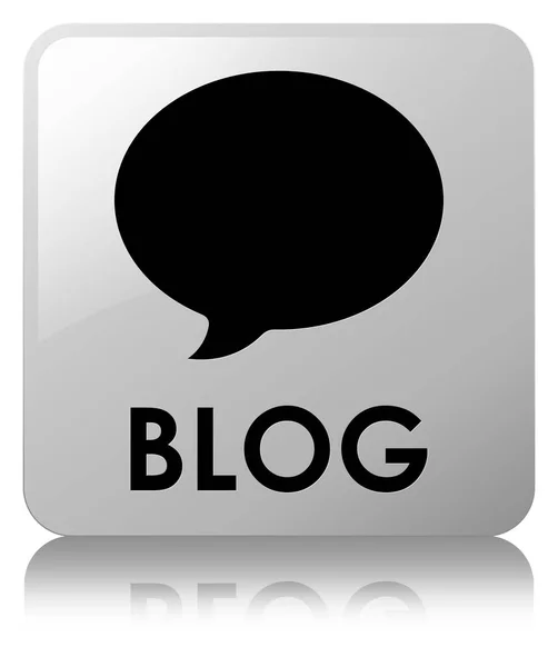 Blog (conversation icon) white square button