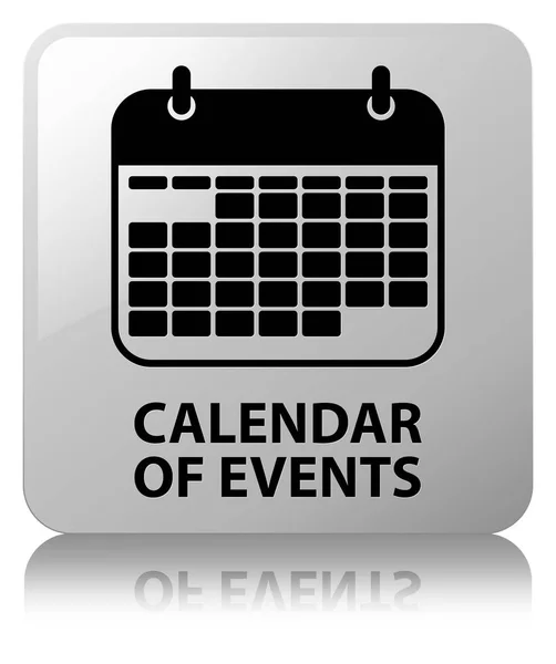 Calendario de eventos botón cuadrado blanco —  Fotos de Stock