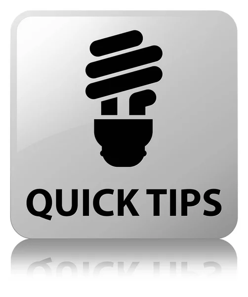 Quick tips (bulb icon) white square button