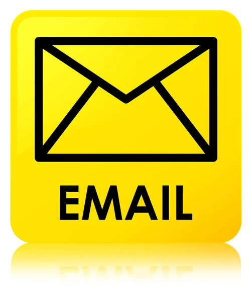 E-posta sarı kare düğme — Stok fotoğraf