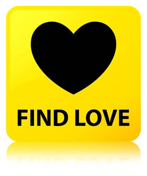 Trova amore pulsante quadrato giallo — Foto Stock