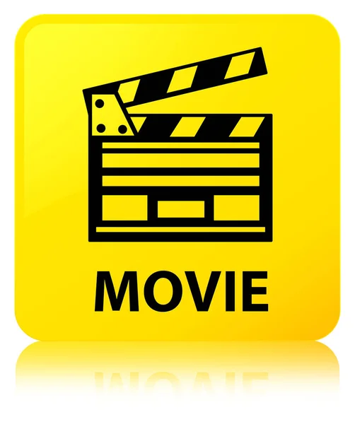 Film (Kinoclip-Symbol) gelber quadratischer Knopf — Stockfoto
