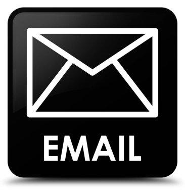E-posta siyah kare düğme