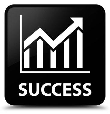 Başarı (istatistik simgesi) siyah kare düğme