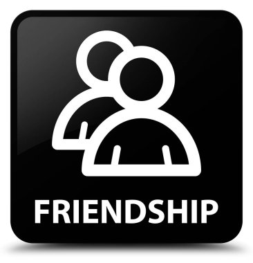 Dostluk (grup simgesi) siyah kare düğme