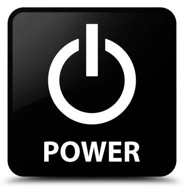 Güç siyah kare düğme