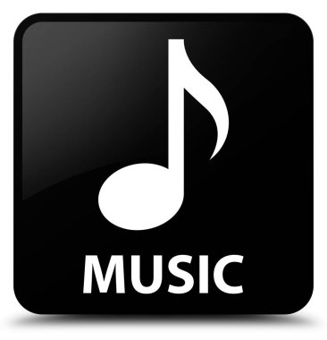 Müzik siyah kare düğme