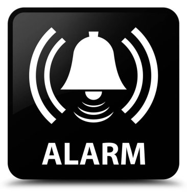 Alarm (zil simgesini) siyah kare düğmesi