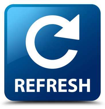 Yenileme (döndürme ok simgesi) mavi kare düğme