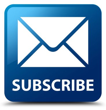 (E-posta simgesi) abone mavi kare düğme