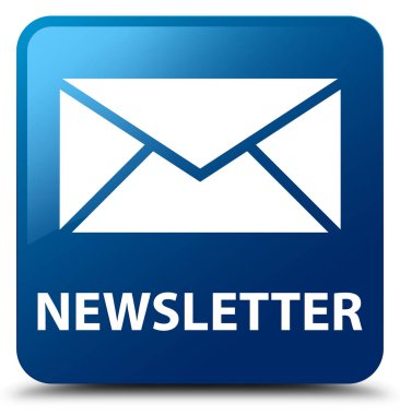 Bülten mavi kare düğme