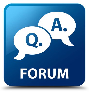 Forum (soru cevap balonu simgesinin) mavi kare düğme