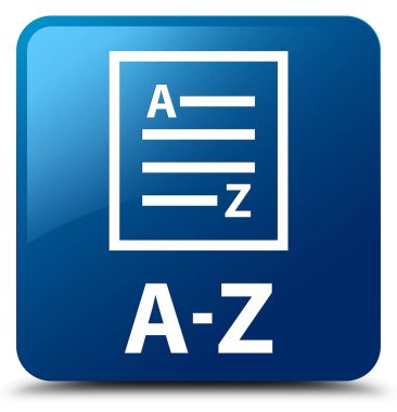 A-Z (liste sayfa simgesi) mavi kare düğme