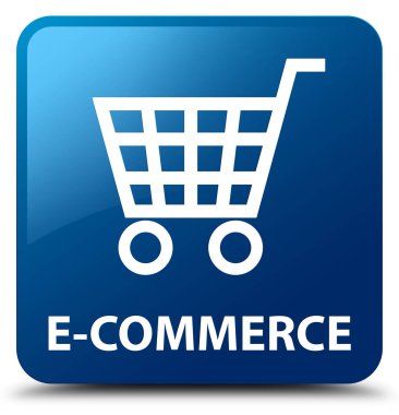 E-ticaret mavi kare düğme