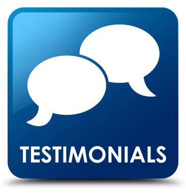 Referansları (sohbet simgesi) mavi kare düğme