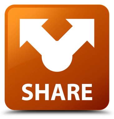 Paylaş kahverengi kare düğmesi