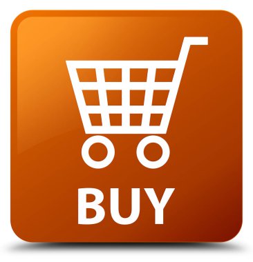 Kahverengi kare düğme satın