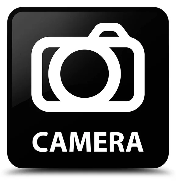 Kamera schwarzer quadratischer Knopf — Stockfoto