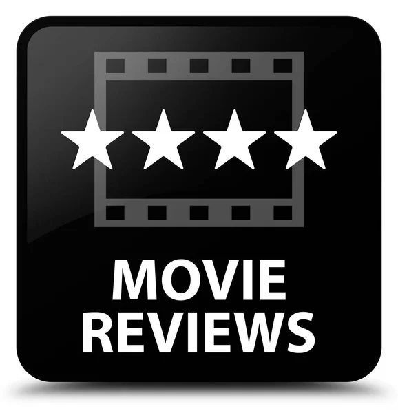 Film reviews zwarte vierkante knop — Stockfoto