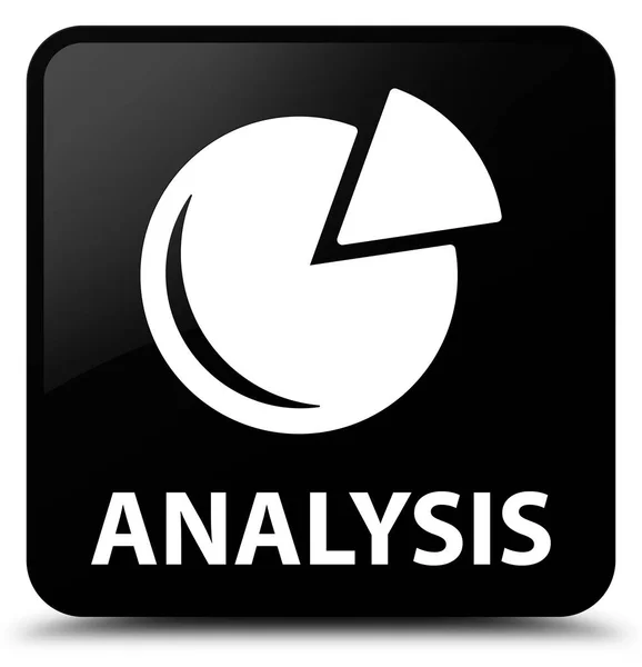 Analizy (wykres ikona) czarny przycisk kwadratowy — Zdjęcie stockowe