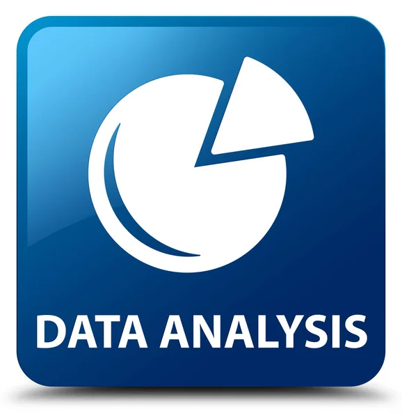 Data analys (diagram ikon) blå fyrkantig knapp — Stockfoto