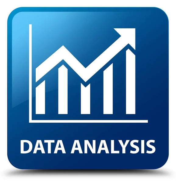 Datenanalyse (Statistik-Symbol) blauer quadratischer Knopf — Stockfoto