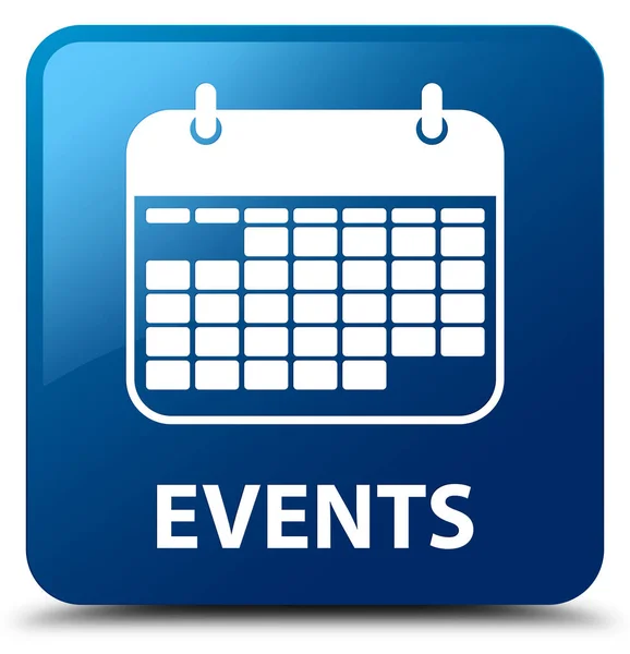 Ereignisse (Kalendersymbol) blauer quadratischer Knopf — Stockfoto