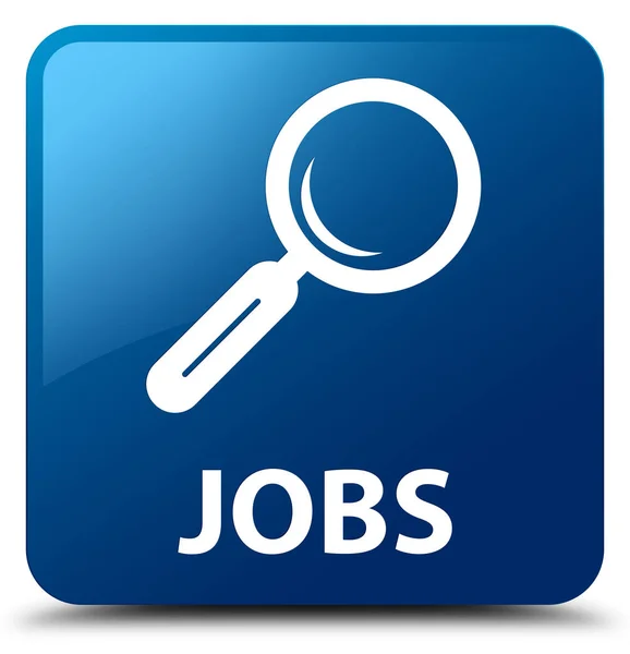 Jobs blue square button — Stock Photo, Image