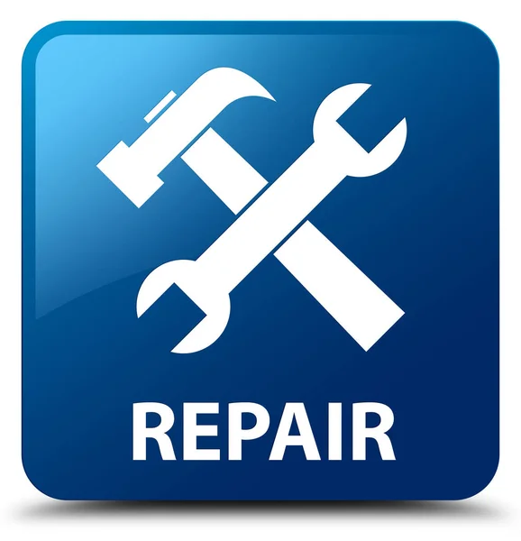 Reparatie (extra pictogram) blauwe vierkante knop — Stockfoto