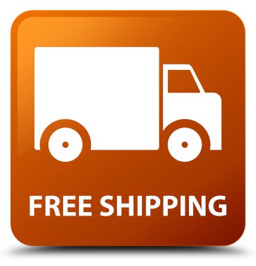 Ücretsiz nakliye kahverengi kare düğme