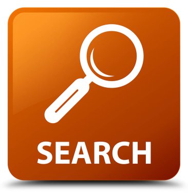 Arama kahverengi kare düğme